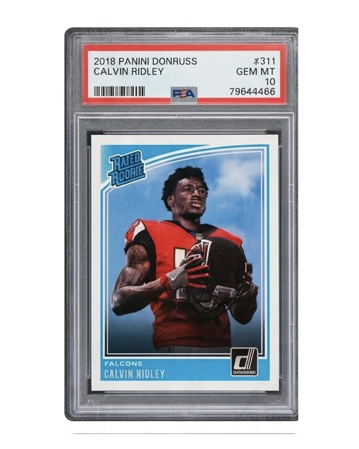 2018 Panini Donruss Calvin Ridley #311 PSA 10 slab standardized 1200x1500