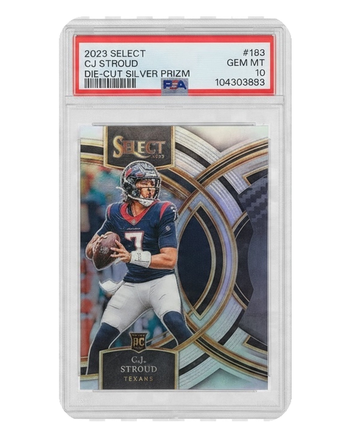 2023 Panini Select C.J. Stroud #183 PSA 10 slab standardized 1200x1500