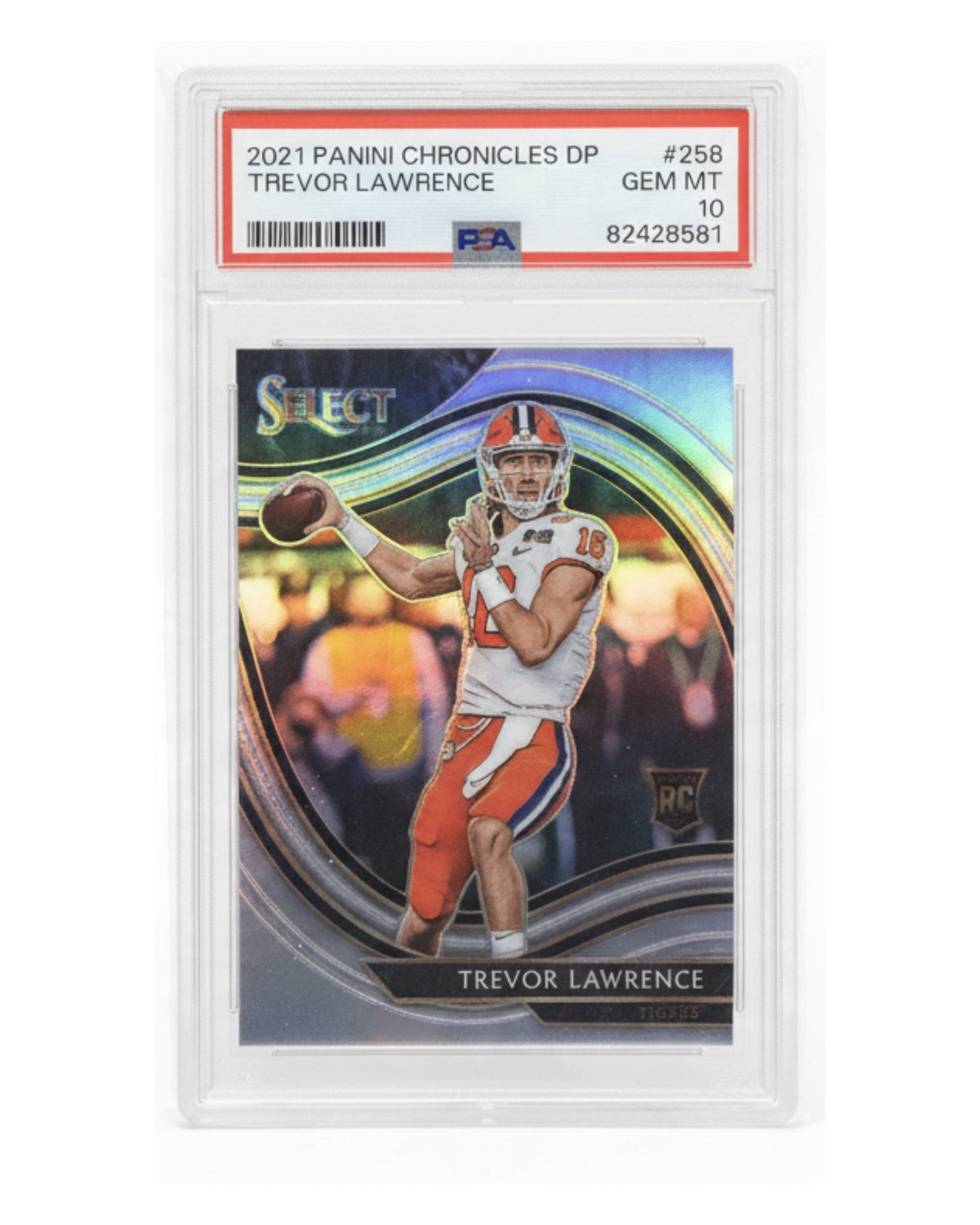 2021 Panini Chronicles Draft Picks Trevor Lawrence #258 PSA 10 slab standardized 1200x1500